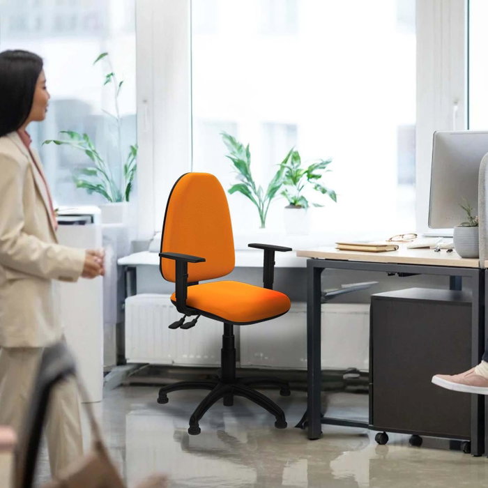 PIQUERAS Y CRESPO Silla de oficina Aýna Amarillo con Brazos 1D PIQUERAS Y CRESPO Silla de oficina Aýna Amarillo con Brazos 1D