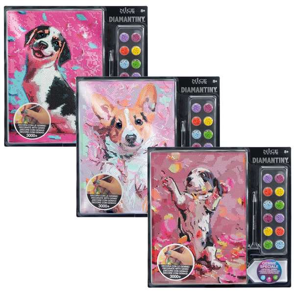 Nice Diario Crystal Art Diamimantiny Level Up Surtido 16 - Realiza Mosaicos 3D con Gemas de Colores, 32x32x2.4 cm, Modelo Surtido