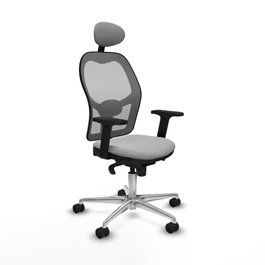 PIQUERAS Y CRESPO Silla de oficina Jorquera Gris con Mecanismo Sincro