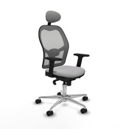 PIQUERAS Y CRESPO Silla de oficina Jorquera Gris con Mecanismo Sincro