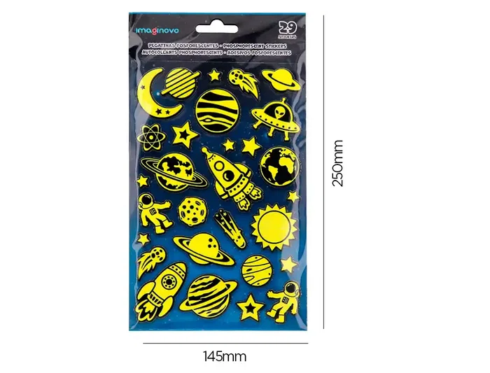 Imaginovo Pegatinas Luminosas Planetas con Relieve 190x105 mm en Blister Imaginovo Pegatinas Luminosas Planetas con Relieve 190x105 mm en Blister