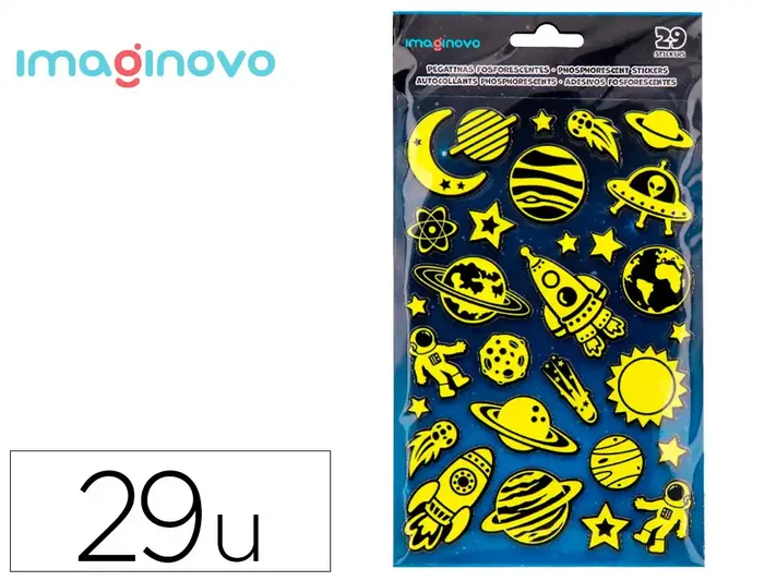 Imaginovo Pegatinas Luminosas Planetas con Relieve 190x105 mm en Blister Imaginovo Pegatinas Luminosas Planetas con Relieve 190x105 mm en Blister