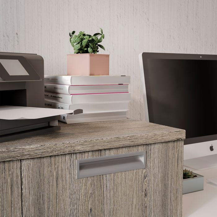 Emuca Lote de 5 tiradores para mueble Alfafar, L190mm, intereje 160mm, Aluminio, Anodizado mate