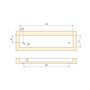 Emuca Lote de 5 tiradores para mueble Alfafar, L190mm, intereje 160mm, Aluminio, Anodizado mate