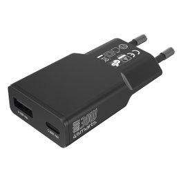 4smarts PDPlug Slim Duos 541744 Cargador GaN 30W USB-C + USB-A Quick Charge 3.0, Negro