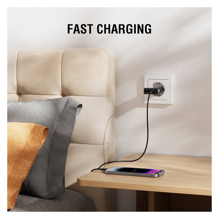4smarts PDPlug Slim Duos 541744 Cargador GaN 30W USB-C + USB-A Quick Charge 3.0, Negro 4smarts PDPlug Slim Duos 541744 Cargador GaN 30W USB-C + USB-A Quick Charge 3.0, Negro