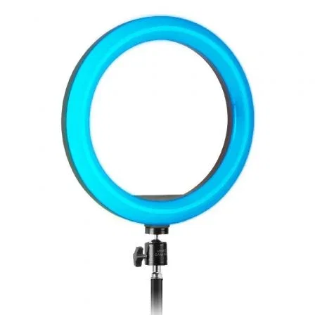 Mars Gaming MGRING Anillo Iluminación Profesional 10.2" ARGB con Trípode y Soportes Smartphone/Webcam, 3000K-6500K, USB