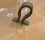 DKD Home Decor Mesita Auxiliar de Hierro y Cuero Gris con Asa