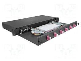 DeLOCK Caja de empalme de fibra óptica 6 x LC Duplex OM4 1U