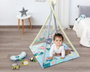 Tooky Teepee-Mantita de Actividades 2 en 1 con Almohada y 5 Juguetes