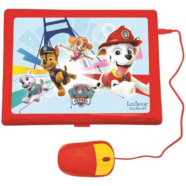 Lexibook Ordenador Bilingüe Paw Patrol Español/Inglés con 124 Actividades Educativas para Niños +3 Años