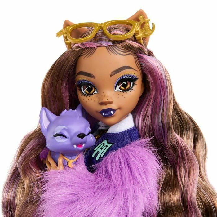 Monster High Muñeco Clawdeen Wolf con Perro Creciente y Accesorios Monster High Muñeco Clawdeen Wolf con Perro Creciente y Accesorios