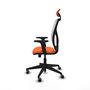 PIQUERAS Y CRESPO Silla de oficina Motilla con mecanismo Sincro, Naranja y Blanco