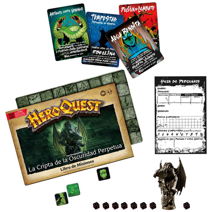 Hasbro Games HeroQuest Juego de Mesa La Cripta de la Oscuridad Perpetua - Pack de Misión Premium, Español, G1798