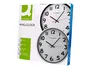 Q-connect Reloj de Pared Oficina Redondo Plástico Blanco 34 cm