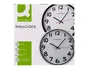 Q-connect Reloj de Pared Oficina Redondo Plástico Blanco 34 cm