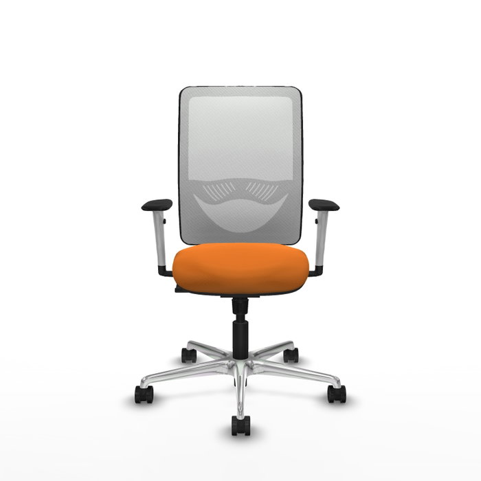 PIQUERAS Y CRESPO Silla de oficina Zulema Naranja y Blanco