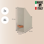 Leitz 24710012 Pack 2 Revisteros de Cartón Color Beige Formato A4