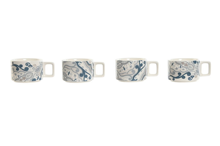 DKD Home Decor Delhi 2023 Collection Tazas de Café Indias Beige Gris 11 x 27 x 11 cm Set de 4 DKD Home Decor Delhi 2023 Collection Tazas de Café Indias Beige Gris 11 x 27 x 11 cm Set de 4