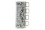 DKD Home Decor Delhi 2023 Collection Tazas de Café Indias Beige Gris 11 x 27 x 11 cm Set de 4