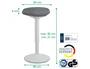 Leitz Ergo Active Comfort Taburete Alto Ajustable Color Gris - Silla de Escritorio Ergonómica