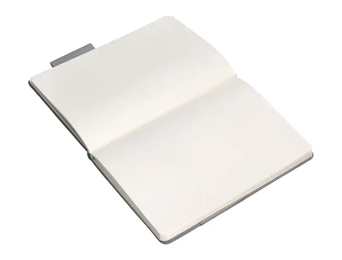 Antartik Cuaderno A4 Hojas Lisas Gris y Turquesa, Tapa Dura, 100 Hojas 80gr FSC