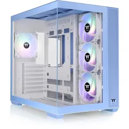 Thermaltake View 380 TG ARGB Caja de Ordenador - Semitorre ATX con Panel Lateral de Cristal Templado - Color Azul Hortensia