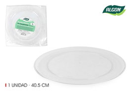 Algon Bandeja Ps Red. Transparente, 40.5 cm x 40.5 cm x 1.7 cm (18 Unidades)