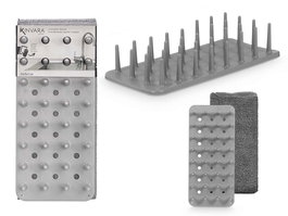 Kinvara Escurridor Gris para Bayeta 44 x 6.9 x 32 cm de Plástico y Tela (Set de 12)