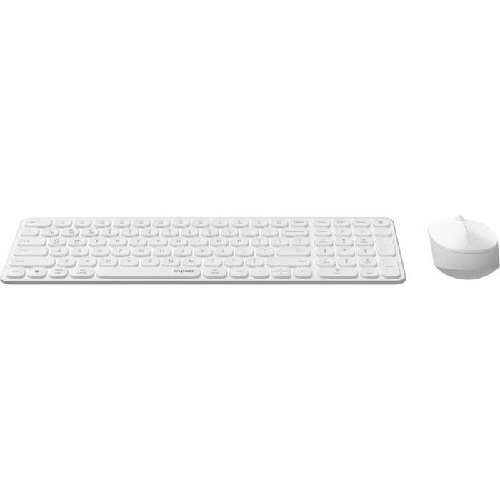 Rapoo 9310M Conjunto de teclado y ratón Inalámbrico Multimodo Ultrafino Blanco