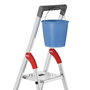 Hailo L51 Escalera de tijera de seguridad de 4 peldaños en aluminio