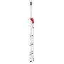 Hailo L51 Escalera de tijera de seguridad de 4 peldaños en aluminio