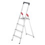 Hailo L51 Escalera de tijera de seguridad de 4 peldaños en aluminio