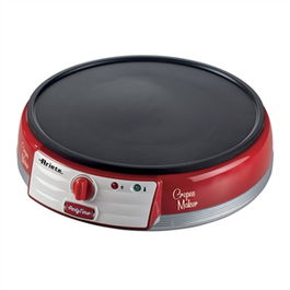 Ariete 202 Crepera Party Time Roja Eléctrica Antiadherente Diseño Retro Años 50