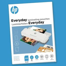 Hp 9156 fundas para plastificar DIN A6, 25 piezas