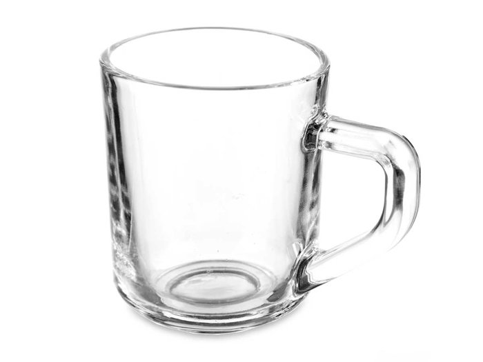 Vivalto Set de 4 Tazas de Vidrio para Café con Asa, 80 ml, 30x7x5 cm (24 Unidades)