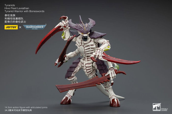 Warhammer 40k Figura 1/18 Tyranids Hive Fleet Leviathan Tyranid Warrior with Boneswords 12 cm Warhammer 40k Figura 1/18 Tyranids Hive Fleet Leviathan Tyranid Warrior with Boneswords 12 cm