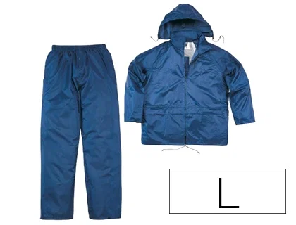 Deltaplus Conjunto de lluvia 400 Poliéster/PVC Azul Marino Talla L EN343:31X EN ISO 13688 Deltaplus Conjunto de lluvia 400 Poliéster/PVC Azul Marino Talla L EN343:31X EN ISO 13688