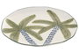 DKD Home Decor Plato de Porcelana Palmeras Azul y Verde 21x21x2 cm (Pack de 6)