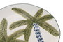 DKD Home Decor Plato de Porcelana Palmeras Azul y Verde 21x21x2 cm (Pack de 6)