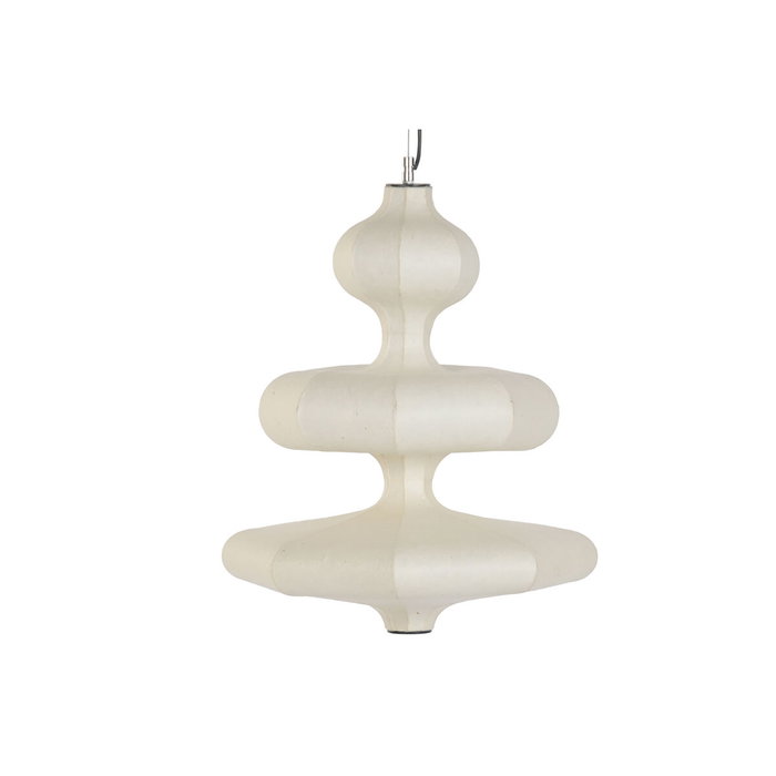 DKD Home Decor Lámpara de Techo de Papel y Acero Blanco Roto LED DKD Home Decor Lámpara de Techo de Papel y Acero Blanco Roto LED