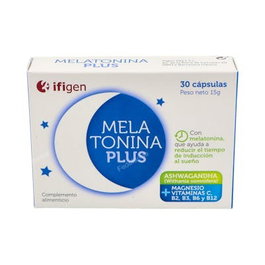 IFIGEN Melatonina Plus 30 Cápsulas con Magnesio y Vitaminas B para Conciliar el Sueño y Sistema Nervioso