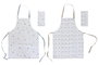 DKD Home Decor Stella Maris Delantal Atlantico Azul Blanco Poliéster 80x60 cm Set de 2