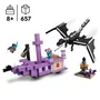 LEGO 21264 Minecraft El Dragón y el Barco de Ender - Set de Construcción inspirado en Videojuegos