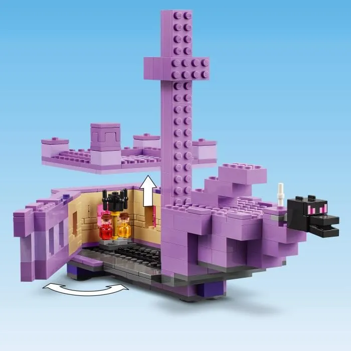 LEGO 21264 Minecraft El Dragón y el Barco de Ender - Set de Construcción inspirado en Videojuegos