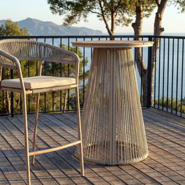 Mesa Alta Polywood-Pe Ratán Exterior 70 X 70 X 100 cm