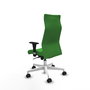 PIQUERAS Y CRESPO Sillón Albacete Verde con Mecanismo Sincro y Base Blanca