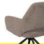 Silla Taupe Giratoria Tejido-Metal 59,50 X 62 X 83,50 cm (Set de 2)