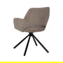 Silla Taupe Giratoria Tejido-Metal 59,50 X 62 X 83,50 cm (Set de 2)