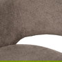 Silla Taupe Giratoria Tejido-Metal 59,50 X 62 X 83,50 cm (Set de 2)